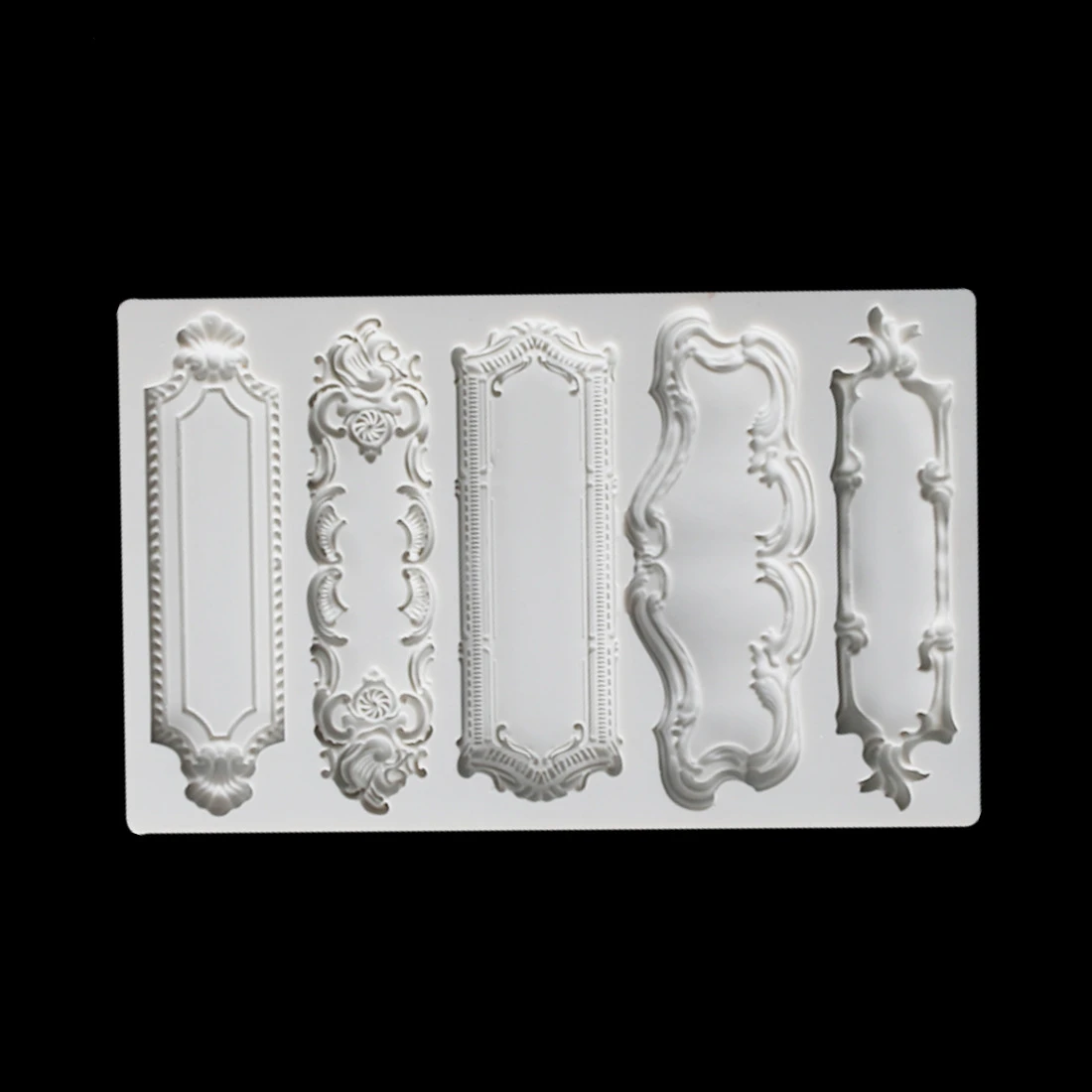 

2021 New Baking Tools Frame Cake Border Silicone Molds 3D Cupcake Fondant Decorating Tools Candy Clay Chocolate Gumpaste Mould