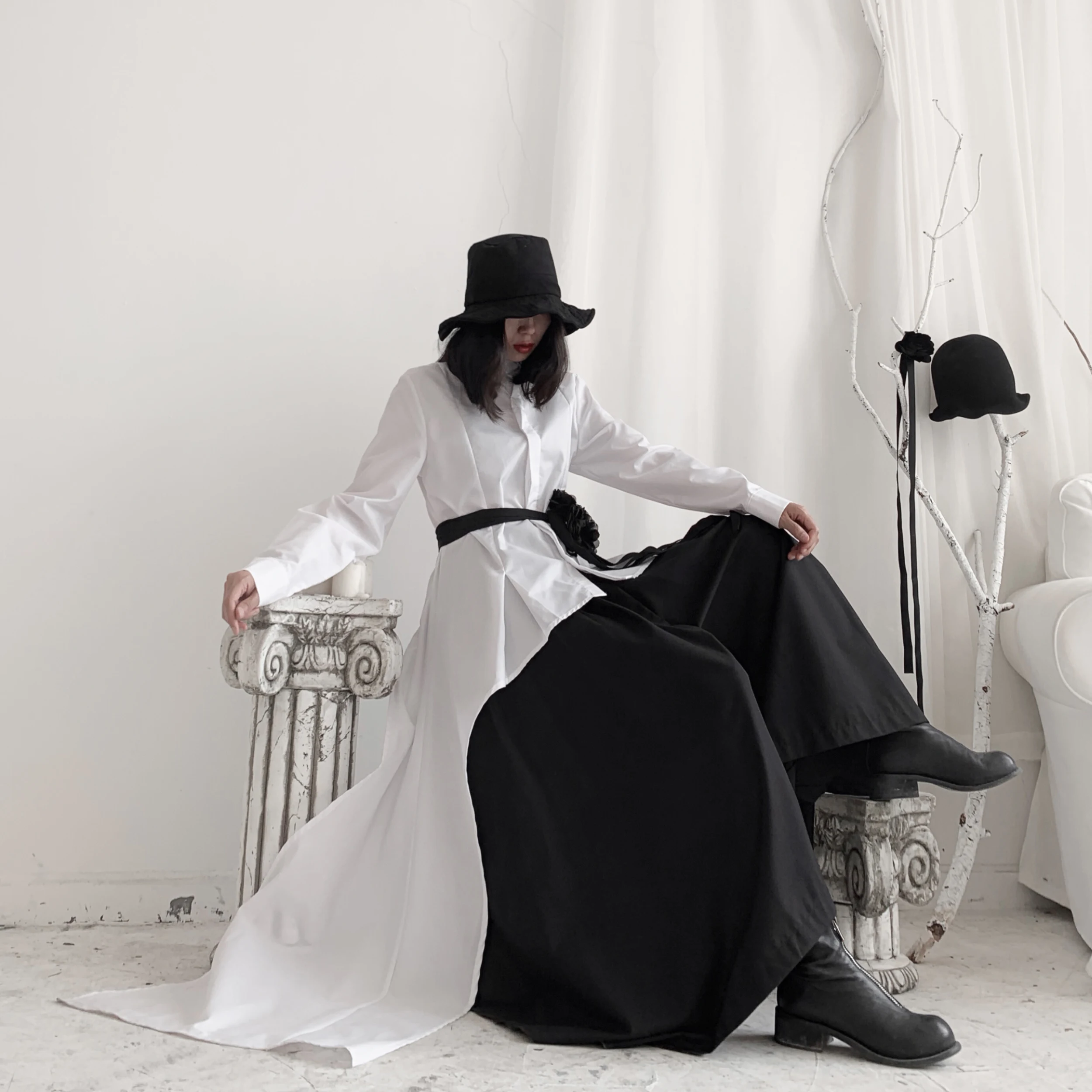 Женская рубашка с длинным рукавом Dark Yamamoto|Рубашки| |