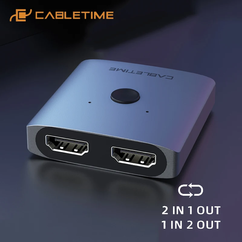Кабель HDMI сплиттер 2 в 1 двунаправленный коммутатор для ПК ноутбука HDTV коробка