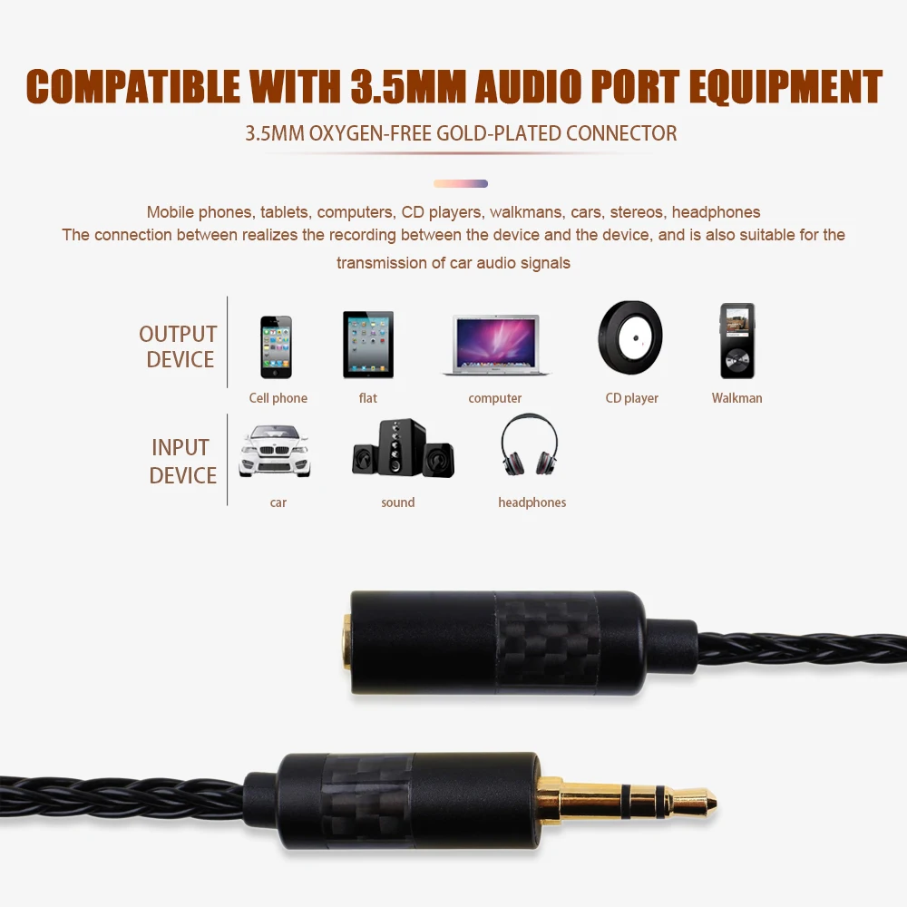 8-жильный бескислородный медный Посеребренный разъем переходник из углеродного