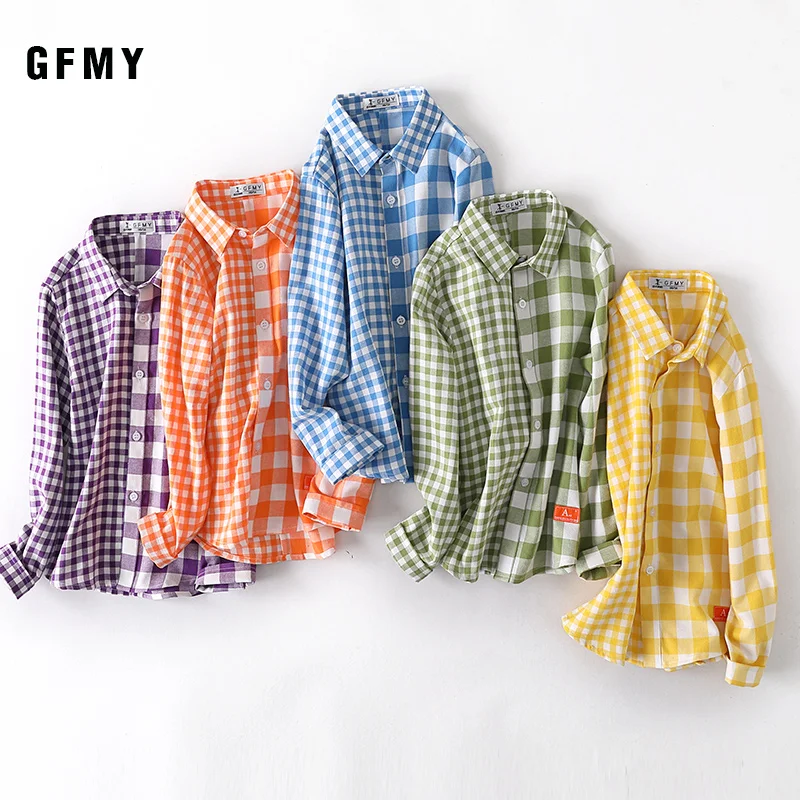 Лидер продаж новые детские рубашки GFMY для мальчиков модные классические