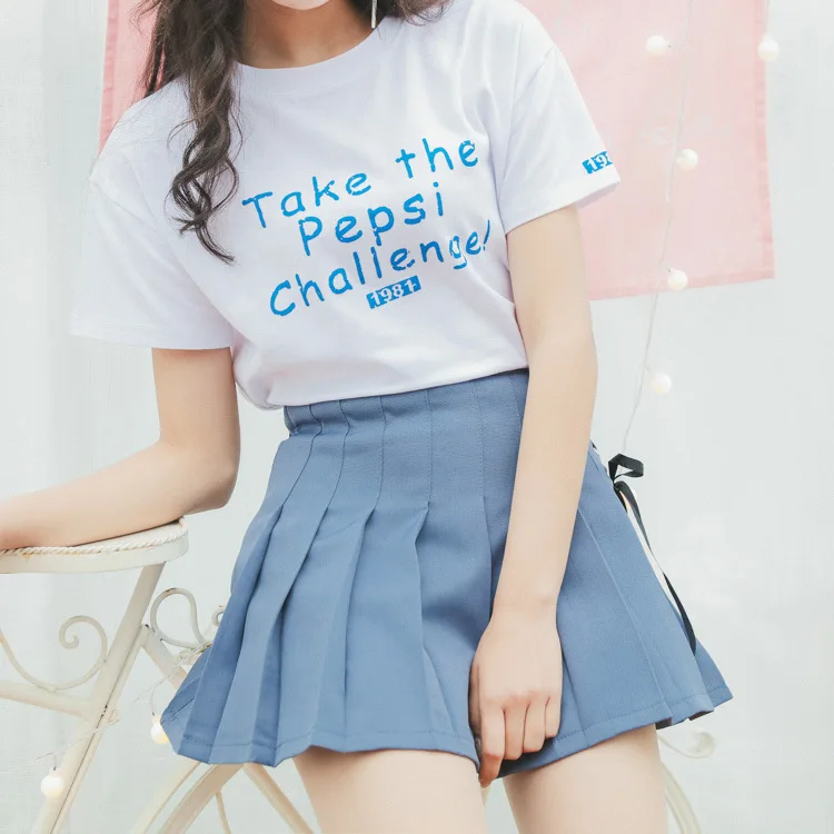 Женская забавная винтажная плиссированная юбка в Корейском стиле Харадзюку с