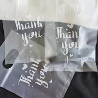 100pcs mini thank you plastic gift bags wedding candy bags shopping carrier bags