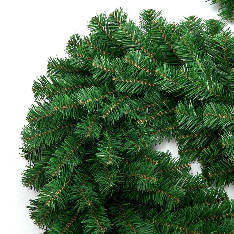 

PVC Simulation Christmas Rattan Portable Christmas Wreath Decoration Festive Party Supplies 2.7m