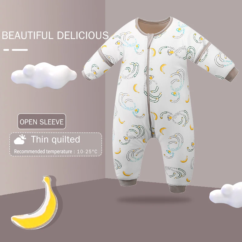 Утолщенный детский спальный мешок для новорожденных зимний мультяшный хлопок