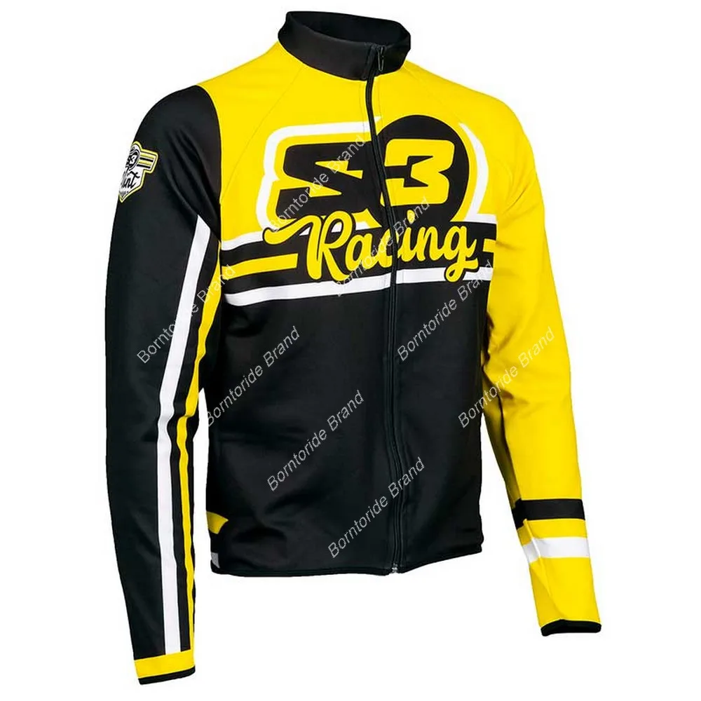 Зимняя Теплая Флисовая велосипедная куртка одежда для горного и шоссейного