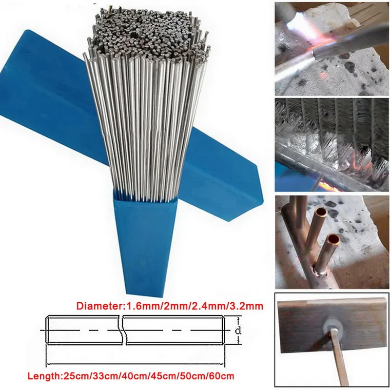 

Low Temperature Easy Aluminum Welding Rods Weld Bars Cored Wire 2mm Rod Solder for Soldering Aluminum No Need Solder Powder