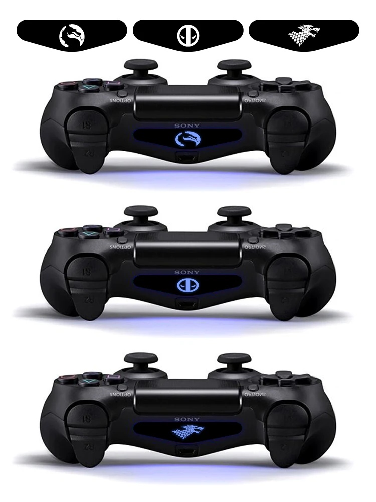 9 шт./компл. светильник светодиодный наклейки для кожи для Playstaion4 PS4 Геймпад светильник наклейки для PS4 Slim Ps4 pro игровой контроллер
