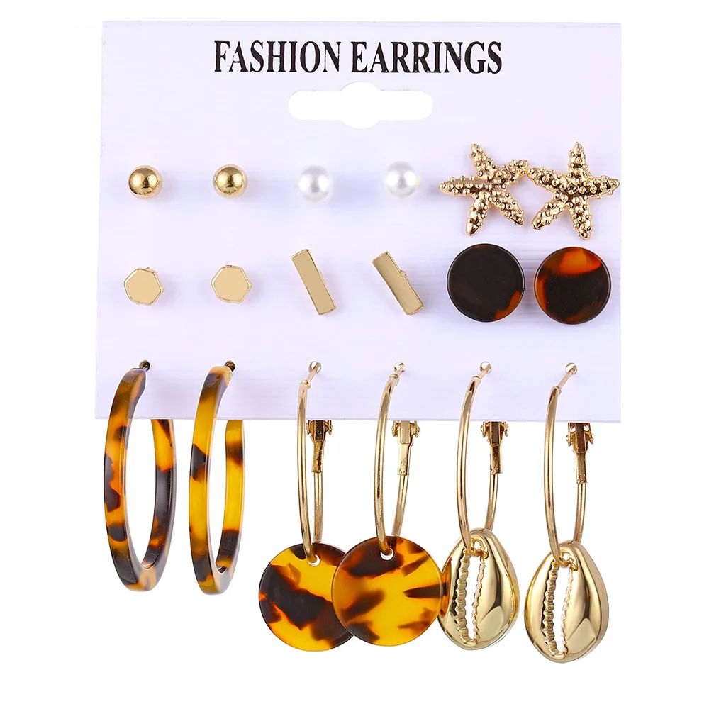 Женские акриловые серьги с кисточками FAMSHIN в богемном стиле большими жемчужинами