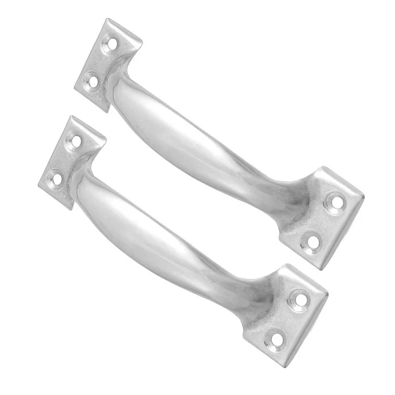 Promotion! 2 Pcs Silver Tone Arched Cabinet Door Pull Handles 5&quot Length | Строительство и ремонт