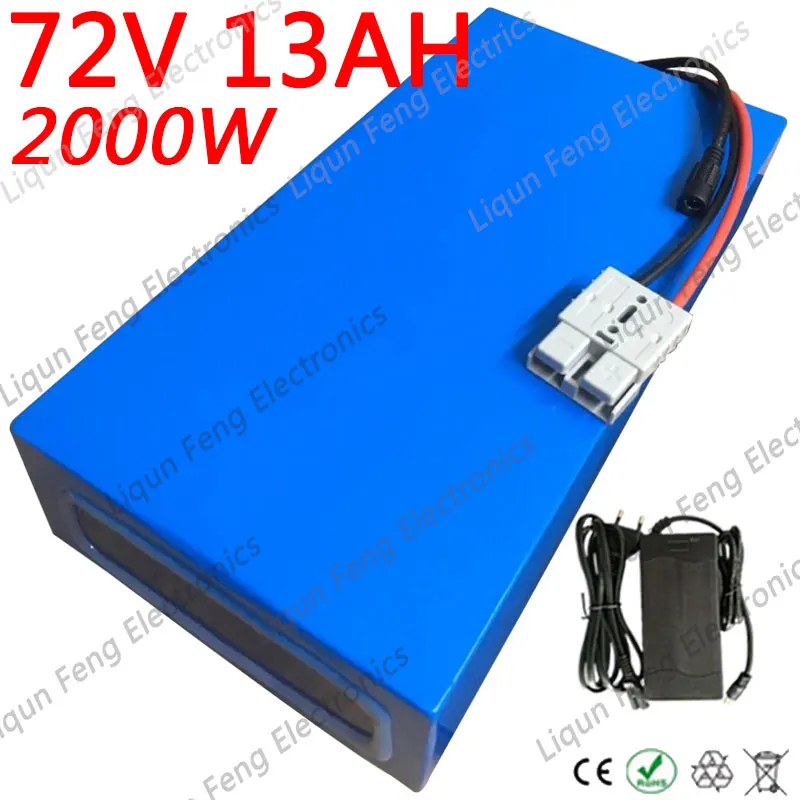 Литиевый аккумулятор для электровелосипеда 36 В 13 а/ч 48 52 в 60 72 1000 Вт 1500 2000 +
