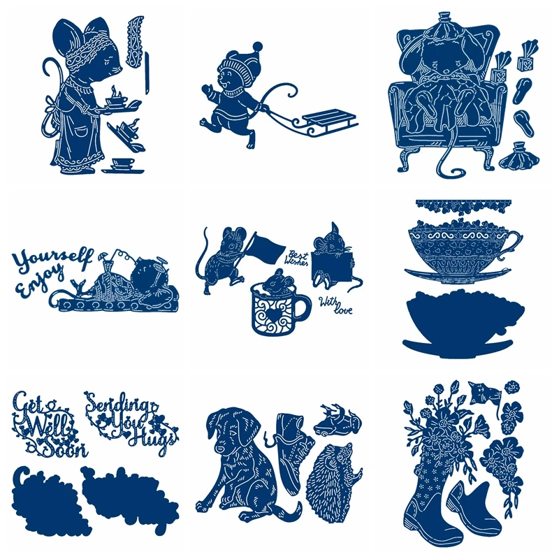 Рождественская зимняя мышь для собак играющих в сани металлические режущие