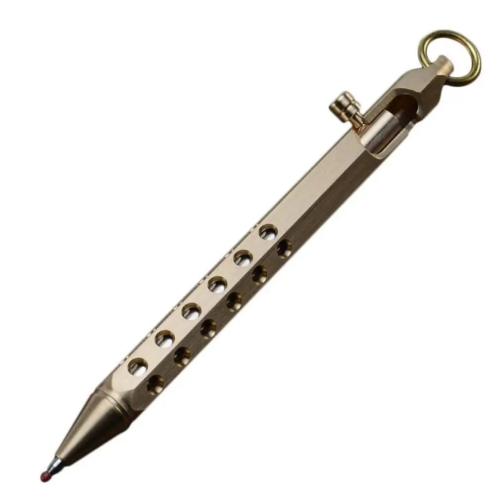 

Brass Pen Manual Machine Gun Creative Retro Hexagonal Pen Stationery Pen High-end Pen Brass Office Signature Gift M9G5