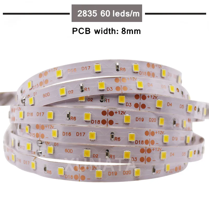 

XUNATA Светодиодная лента SMD 2835 12В теплый/нейтральный/холодный белый
