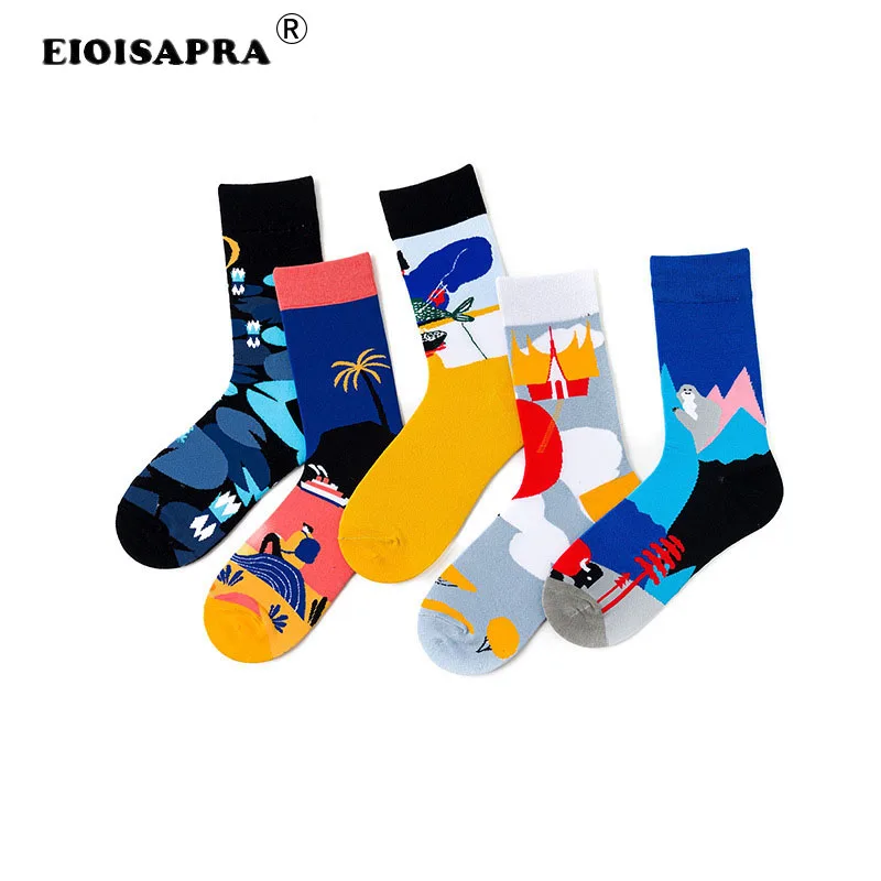 Новинка Осень/Зима Популярные носки популярный логотип Хип-Хоп унисекс забавные