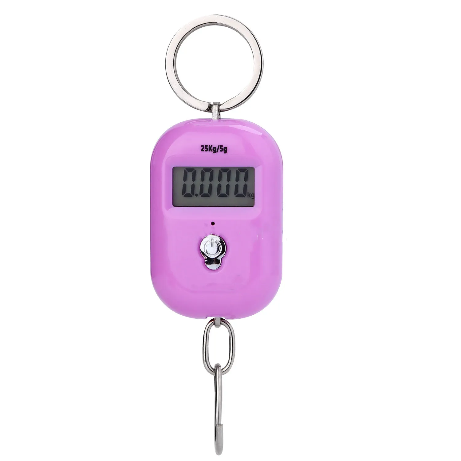 Pink 25 кг X 10 г мини карманные цифровые весы для рыбалки багаж путешествия вес ing подвесные электронные весы с крючком кухонный весовой инструмент - Цвет: Pink
