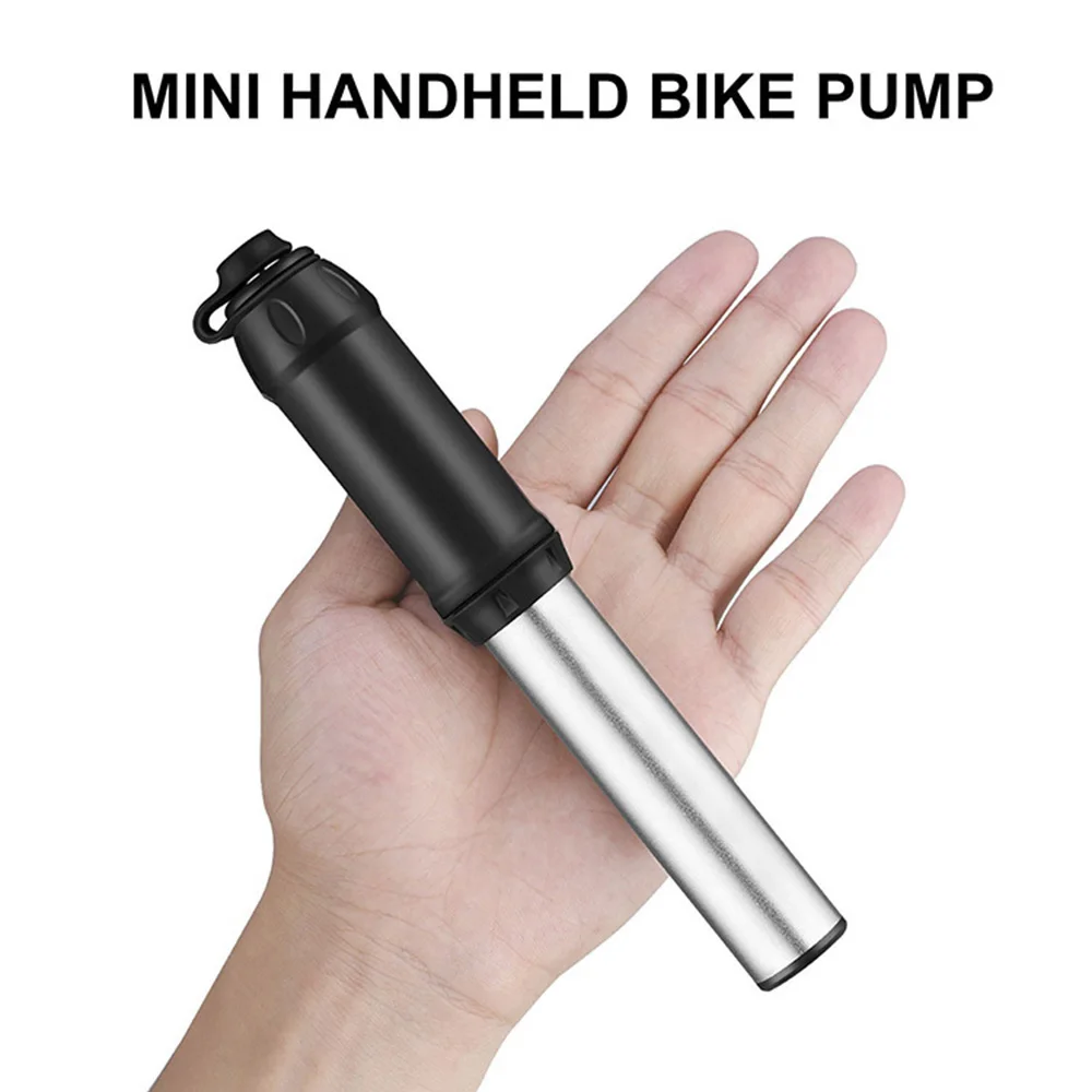 

Aluminum alloy high pressure manual pump mini portable basketball bicycle tire inflation pump universal nozzle with hose