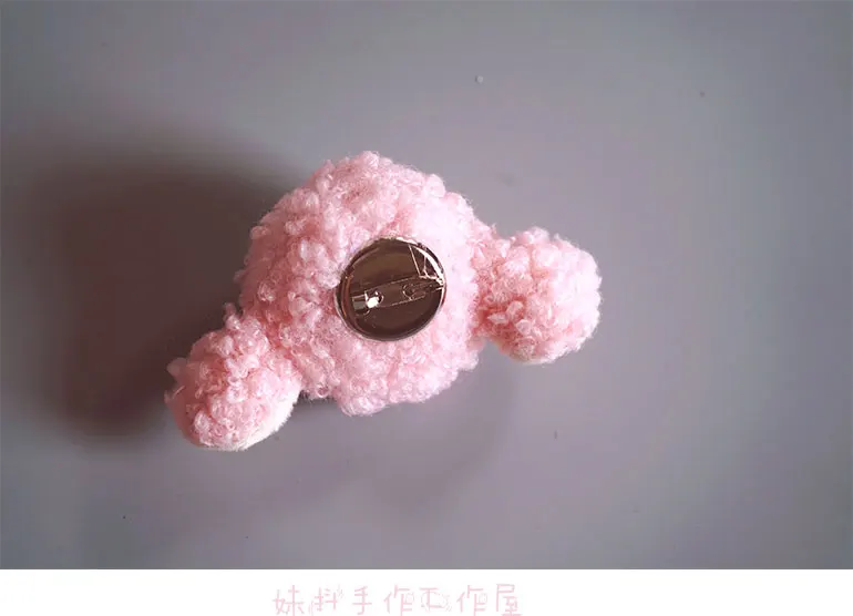 Каваи овечья мордочка Спящая брошь с овцой плюшевой куклой заколка для волос Белые и розовые милые аксессуары для девочек-подростков