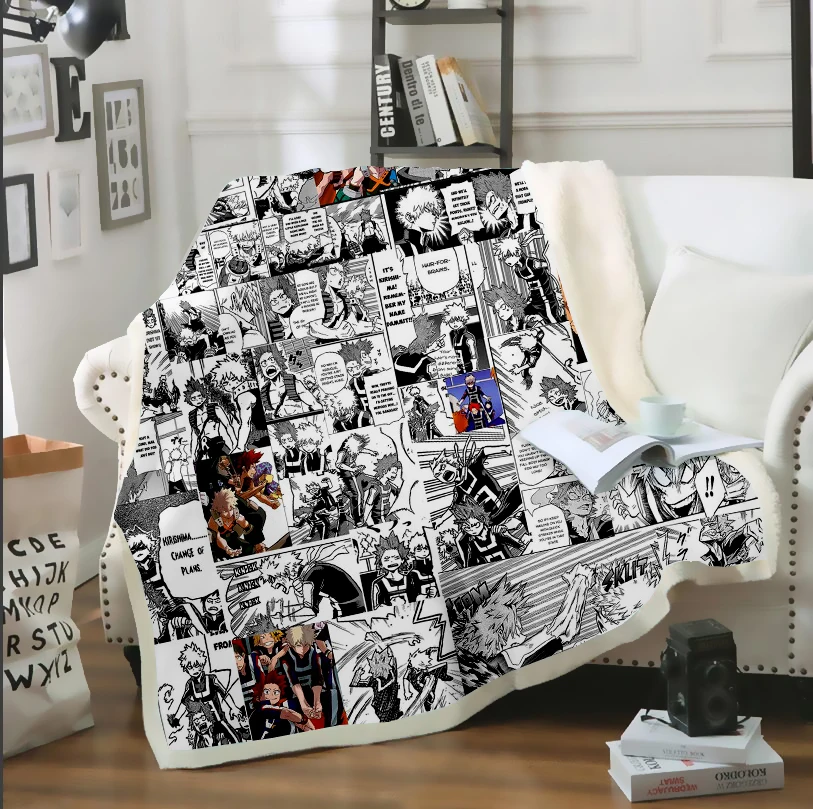 SONSPEE 3D Print Anime Todoroki Shouto Bakugo Katsuki Many faces Sofa Bed Chair Rest Bedding Blanket Thin Home Decor Supply B115