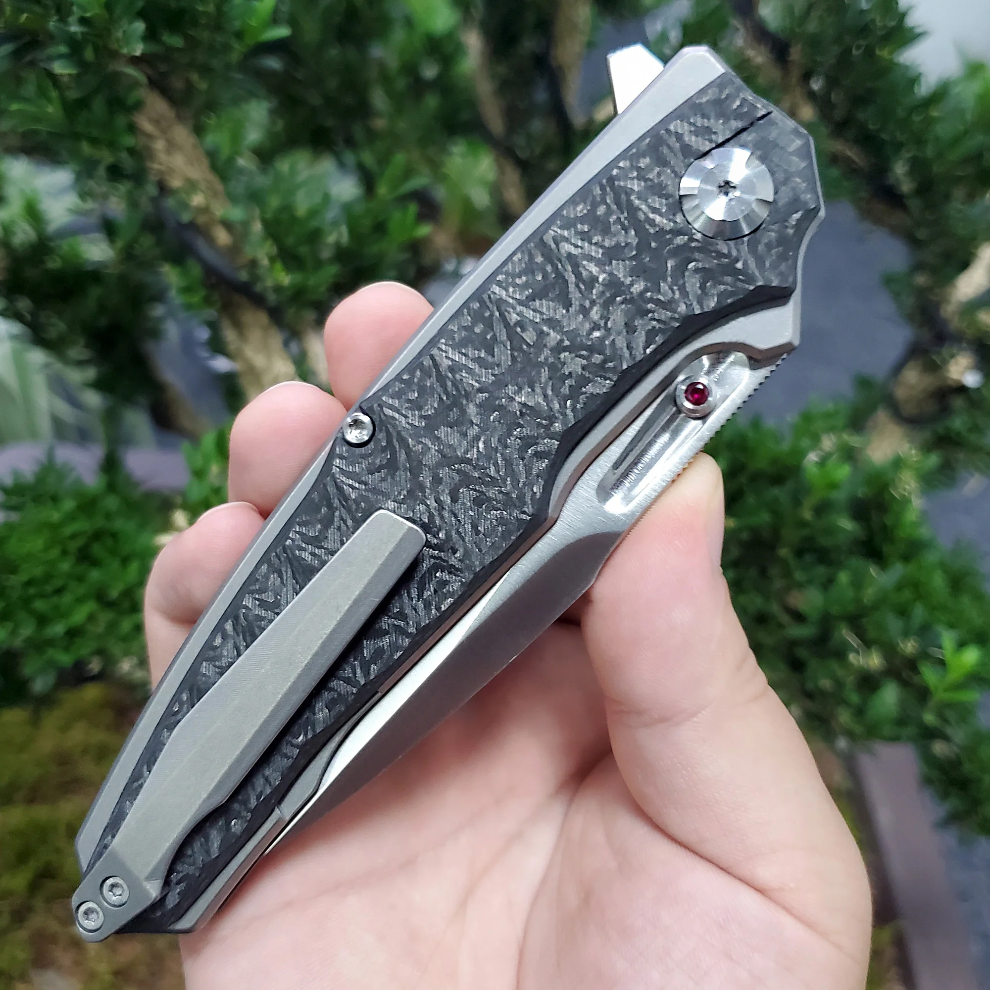 Тактический складной нож Black Shark карманный клинок из титанового углеродного