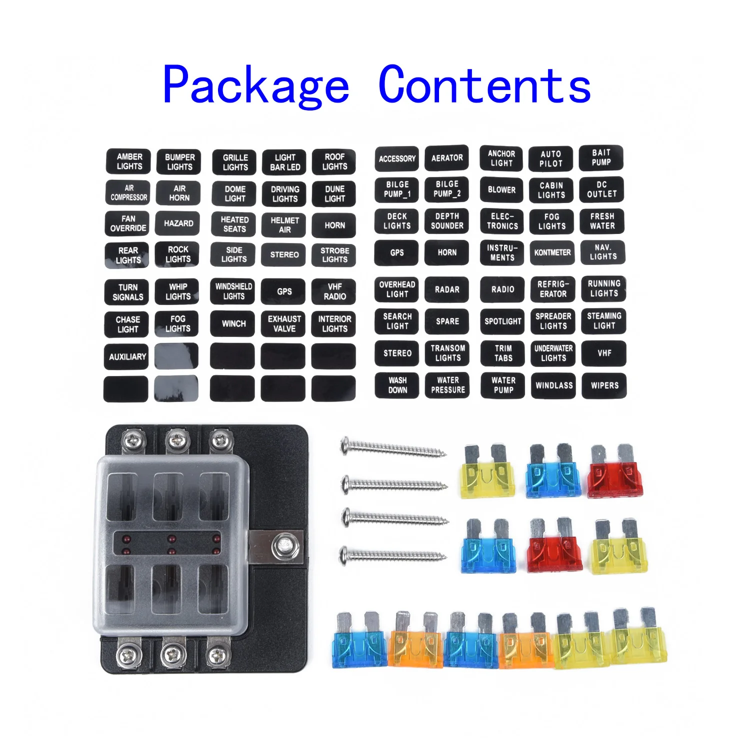 Держатель Блока предохранителя с 6-ходовым лезвием светодиодный индикатор для 12