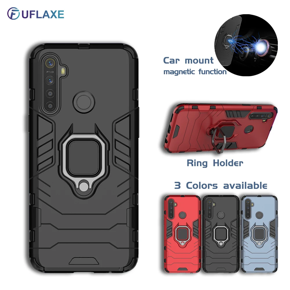 

Shockproof Case for Realme 6i 5i 6S 5S Realme 5 6 Pro Realme 3 Armor Back Cover Hard Casing with Ring Holder