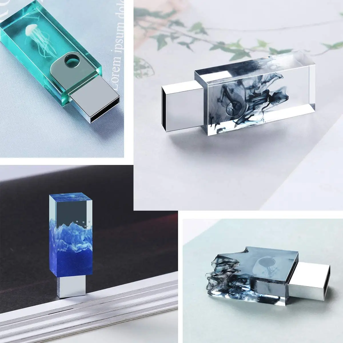 Форма силиконовая Прозрачная U-диска для украшений декоративный декор поделок из