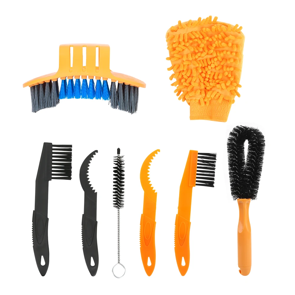 

8PCS Mountain Bike Gloves Brush Cleaning Tool Professional Cycling Maintenance Equipment