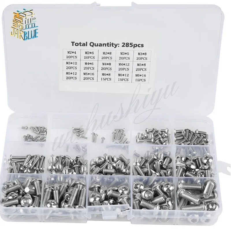 285 шт. M2 M3 M4 M5 M6 набор винтов крепежных деталей для ноутбука/жесткого