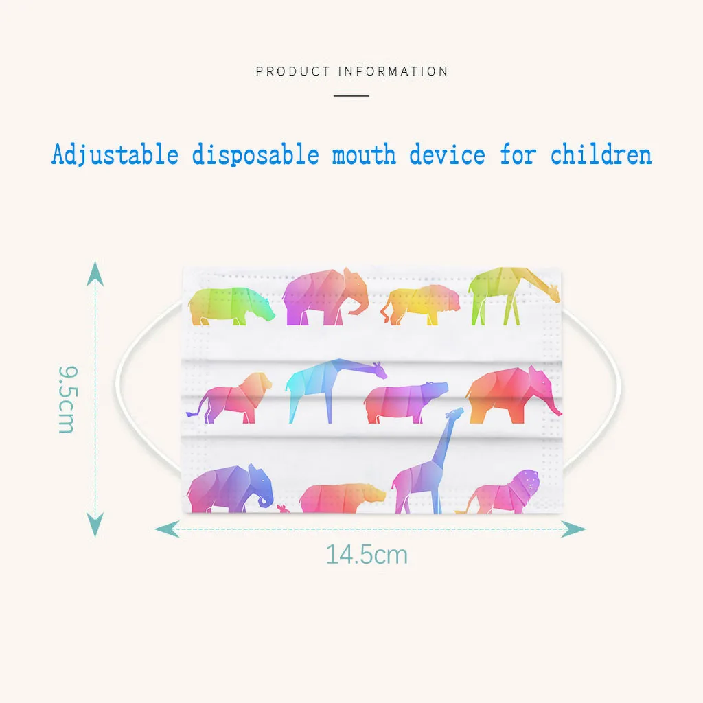 50 шт. одноразовая маска с фильтром для детей 3 слоя | Тематическая одежда и