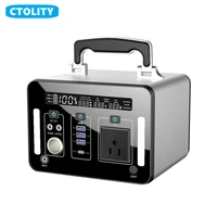 ctolity 500w fanless cooling power station portable solar generators for outdoor camping battery charger energy supply 135200mah
