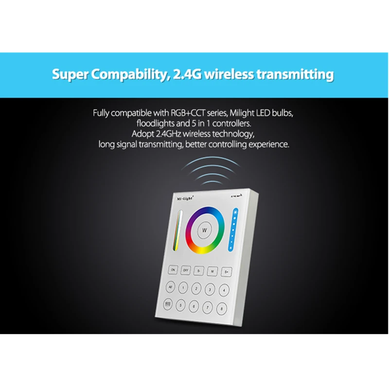 Miboxer 8-зонный RGB + CCT смарт-панель Rmote контроллер 2 4G WIFI беспроводной настенный