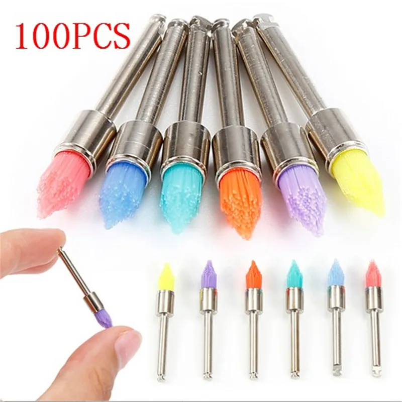 100 шт мульти Цвет нейлоновый конус Тип фильцы зуботехнические полировочные