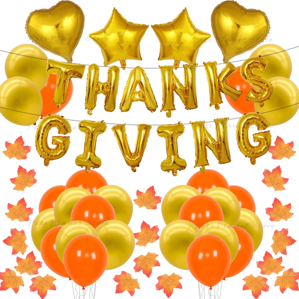 

Праздничное украшение на День Благодарения, надпись, воздушный шар, баннер, 16 дюймов, спасибо, набор воздушных шаров из алюминиевой фольги д...
