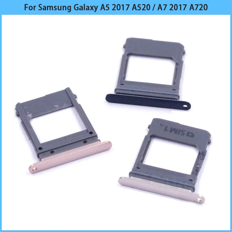 1 Набор лоток для Sim-карт на две Sim-карты Samsung Galaxy A5 2017 A520 / A7 A720 | Мобильные телефоны и