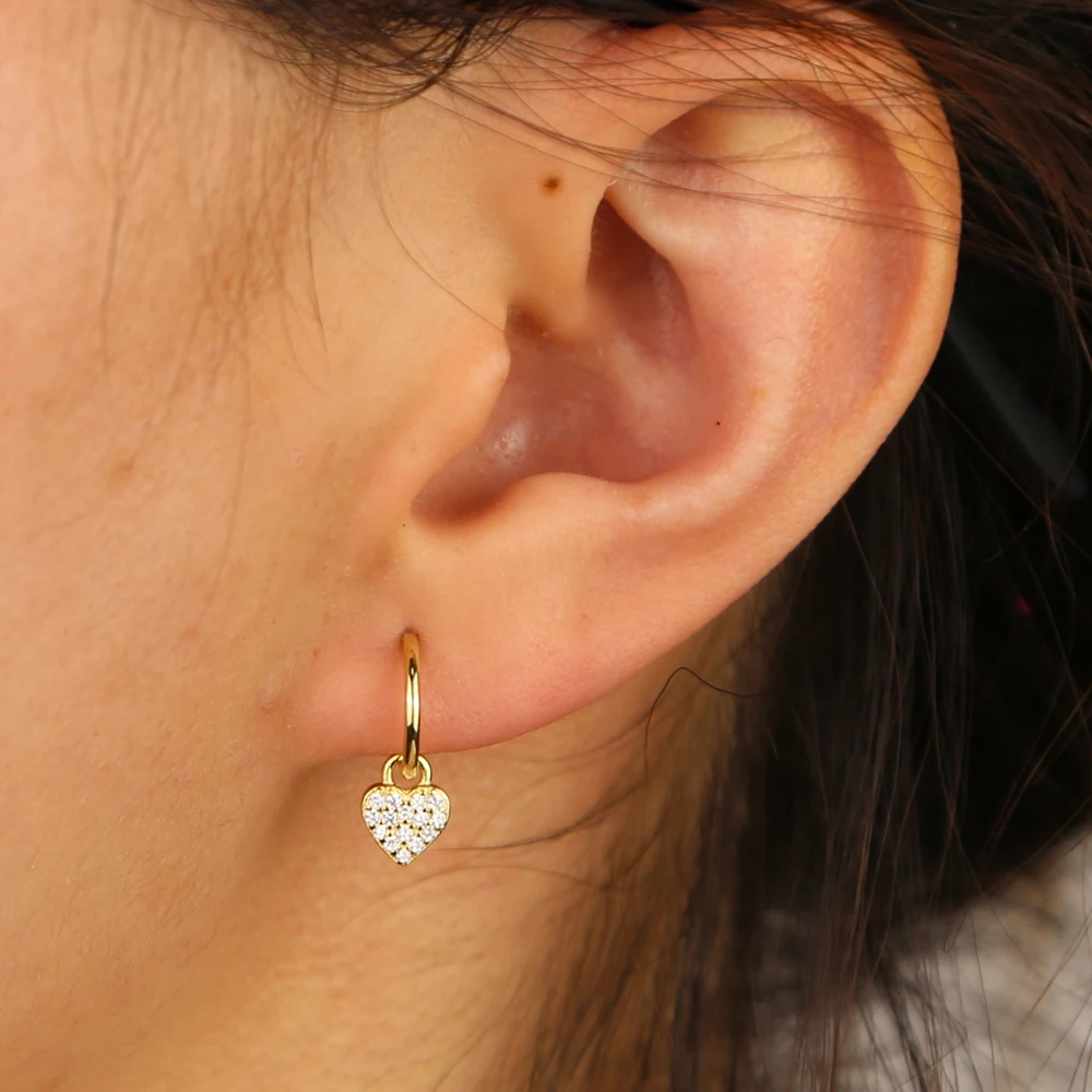 2021 золотое покрытие сверкающие блестящие шарма сердца Для женщин девушке