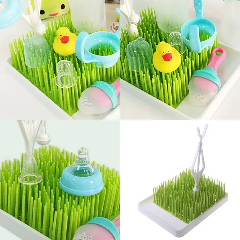 

Baby Bottle Countertop Drying Rack Creative Lawn Shape Utensils Drying Holder