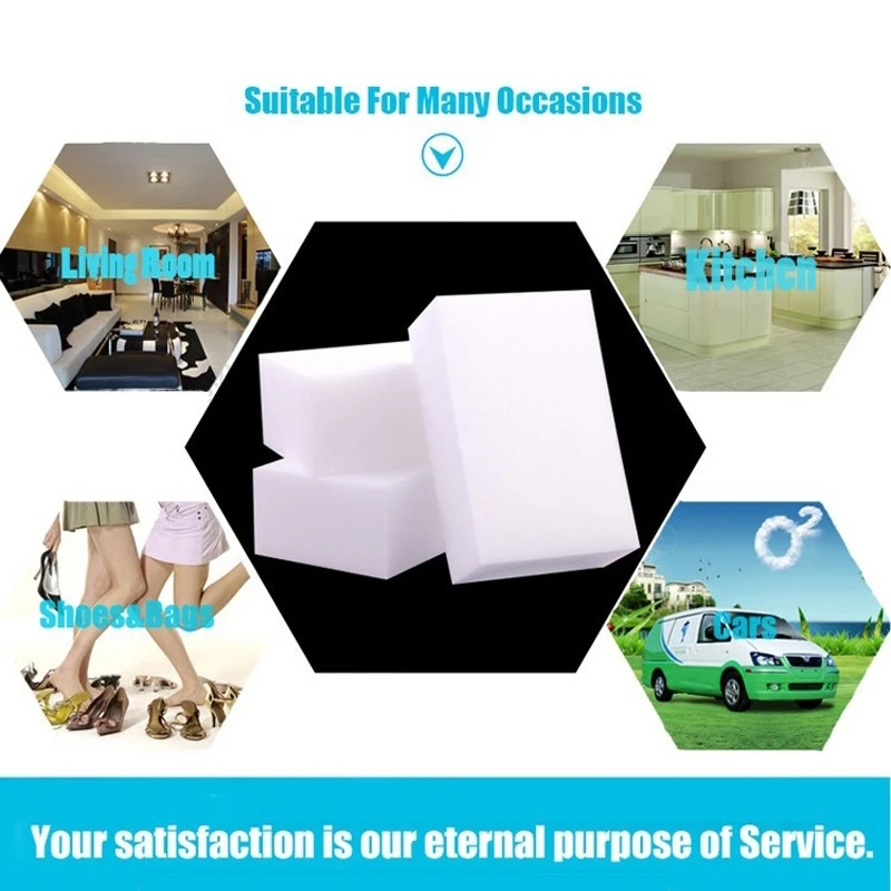 

10*7*3cm magic clean melamine eraser,melamine sponge pad cleaner multi-functional kitchen assessoires dish washing sponge eraser
