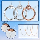 Женская подвеска из серебра 925 пробы, с круглой подвеской