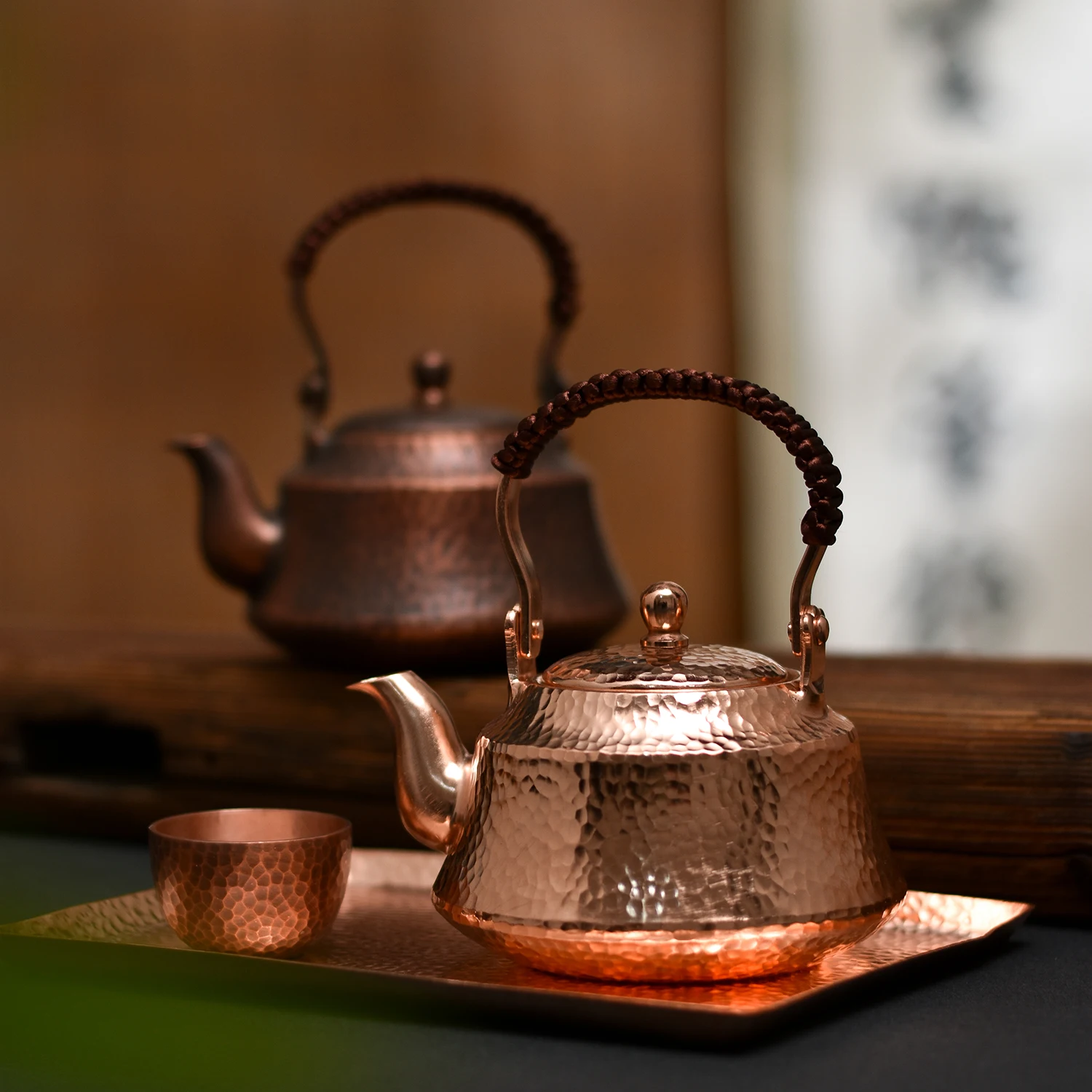 New Pure Copper Tea Kettle Handmade Teapot Retro Pot for Kung Fu Tea Teaware