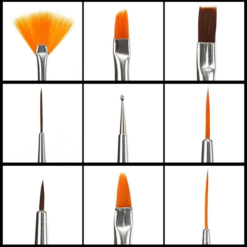 ROSALIND Nail Brushes for Manicure Design Tool Set Professional UV Gel Acrylic Brushes Pen Nail Art Brush For Nails DIY Painting