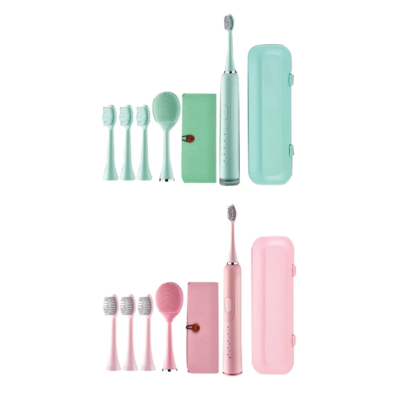 

Electric Toothbrush IPX7 2 in 1 Magnetic Levitation Charging 90 Days Soft Brush Head Toothbrush