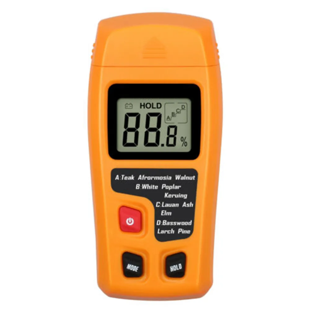 

1pcs Moisture Meter Digital LCD Wood Moisture Tester Mini Detector For Firewood Cardboard Indoor Plants Auto Shutdown 4 Modes