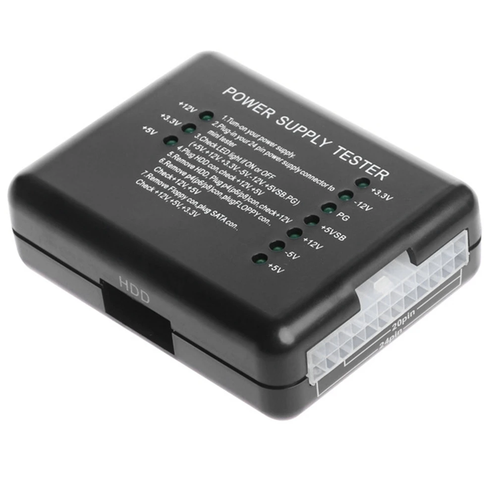 Тестер блока питания для ПК 20-24 контакта тестер светодисветодиодный PSU ATX SATA HDD