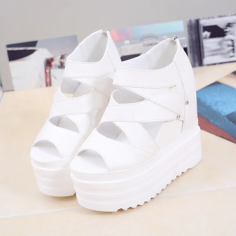 

Sandals Closed Heel Fashion Womens Shoes 2021 Open Toe Clogs Wedge Increasing Height Espadrilles Platform Suit Female Beige High