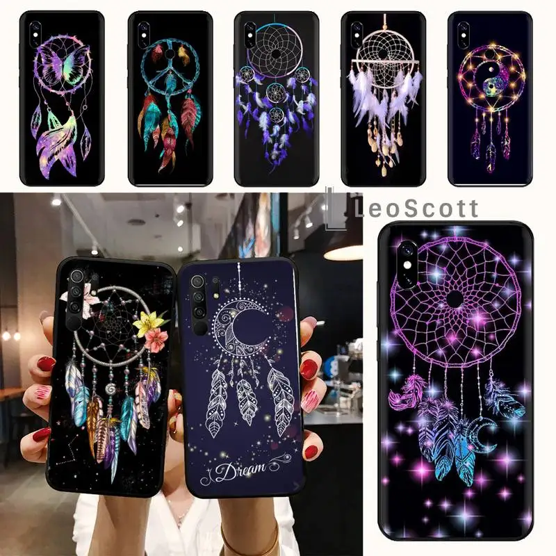 

Dream Wings Wind Chimes Feather Phone Case For Xiaomi Redmi note 7 8 9 t max3 s 10 pro lite funda shell coque cover