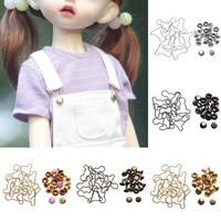 10sets girls doll doll belt buttons diy mini sewing metal buckles clothes pants bags accessories