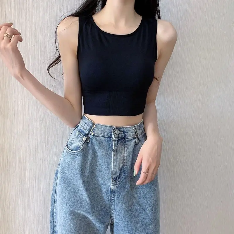 

Women's Tube Top Korean Without Steel Ring Soft Underwear Elastic Gathered Anti-Sagging Simplicity Fashion Sports Camisole Vest