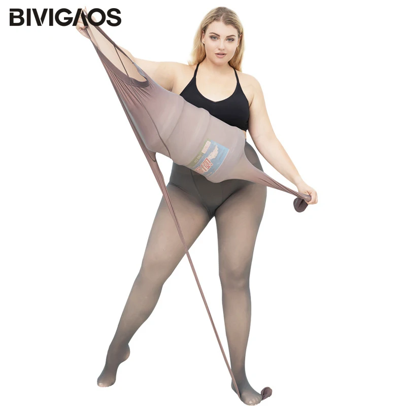 BIVIGAOS 2019 Новые Большие размеры женские леггинсы осень зима поддельные прозрачные