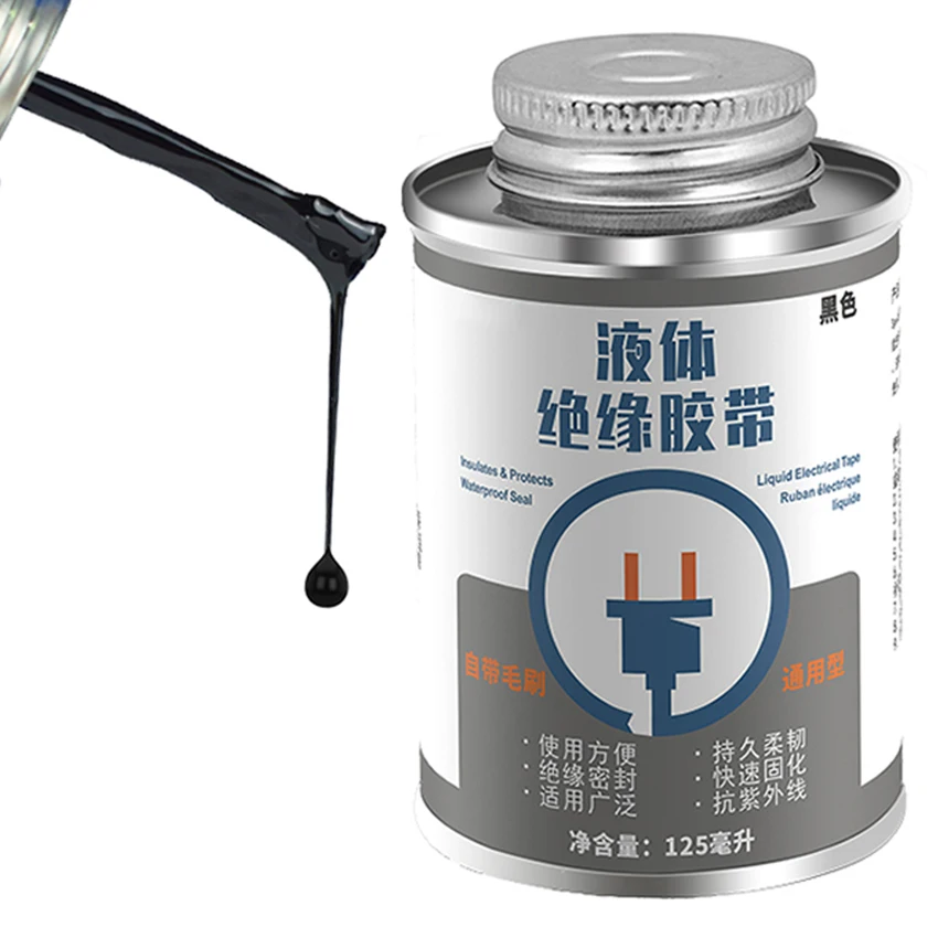 

125/30Ml Liquid Electrical Tape Waterproof Liquid Insulation Glue Tape, Flame Retardant Tape For Electric Circuit Board Repair